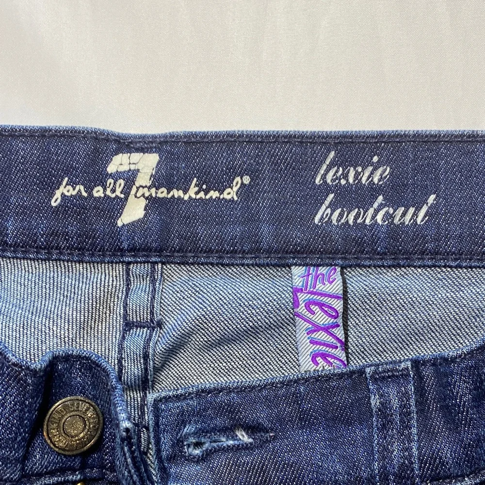 7 For All Mankind Straight Leg Jeans in Deep Blue - Picture 2 of 6